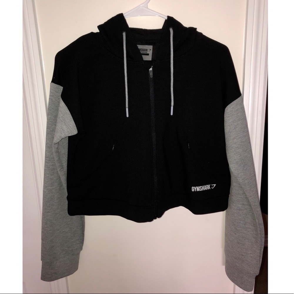 Womens Gymshark Two Toned Cropped Hoodie